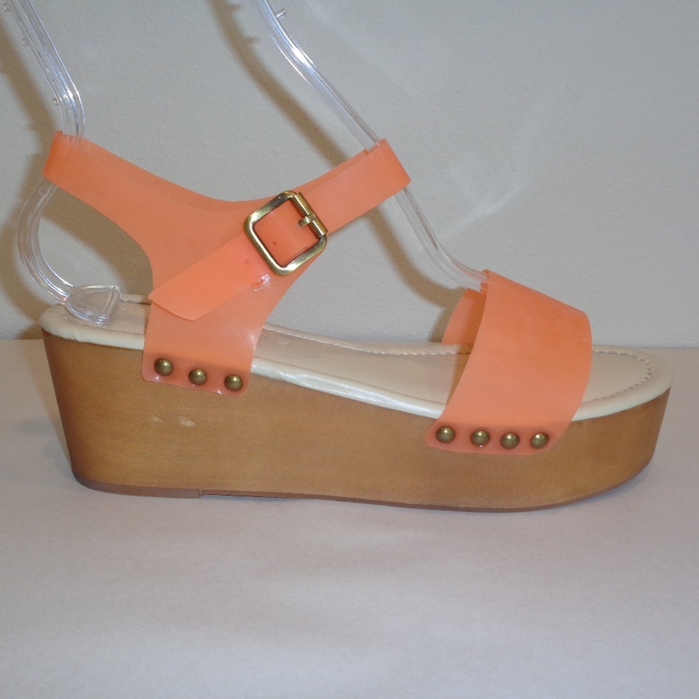 Madison Harding DOROTHY Orange Platform Sandals